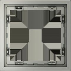 Рамка пластиковая Voltum S70 на 1 пост, (сталь) VLS100105