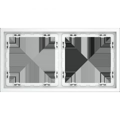 Рамка пластиковая Voltum S70 на 2 поста, (белый матовый) VLS100202