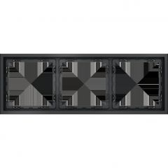 Рамка пластиковая Voltum S70 на 3 поста, (графит) VLS100307