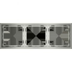 Рамка пластиковая Voltum S70 на 3 поста, (сталь) VLS100305
