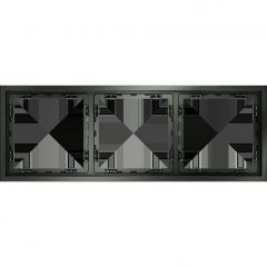Рамка пластиковая Voltum S70 на 3 поста, (титан) VLS100306