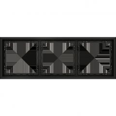 Рамка пластиковая Voltum S70 на 3 поста, (черный матовый) VLS100308