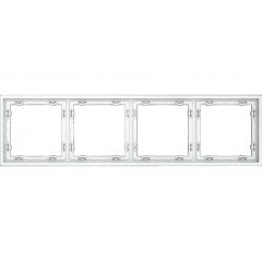 Рамка пластиковая Voltum S70 на 4 поста, (белый матовый) VLS100402