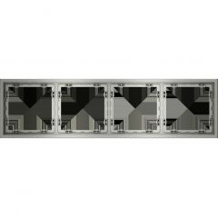 Рамка пластиковая Voltum S70 на 4 поста, (сталь) VLS100405