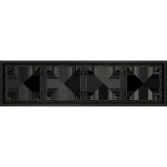 Рамка пластиковая Voltum S70 на 4 поста, (черный матовый) VLS100408