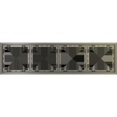 Рамка пластиковая Voltum S70 на 4 поста, (шелк) VLS100404
