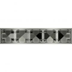 Рамка пластиковая Voltum S70 на 5 постов, (сталь) VLS100505