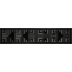 Рамка пластиковая Voltum S70 на 5 постов, (черный матовый) VLS100508