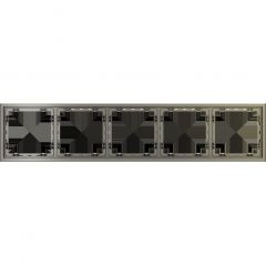 Рамка пластиковая Voltum S70 на 5 постов, (шелк) VLS100504