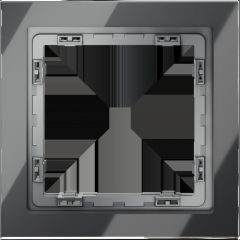 Рамка стеклянная Voltum S70 на 1 пост, (графит, стекло) VLS110107