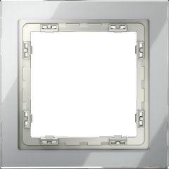 Рамка стеклянная Voltum S70 на 1 пост, (сталь, стекло) VLS110105