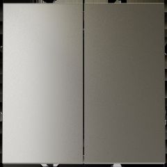 Выключатель встраиваемый Voltum S70 двухклавишный 10А, (шелк) VLS020104