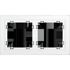 Рамка стеклянная Voltum S70 на 2 поста, (белый,матовый,стекло) VLS110202