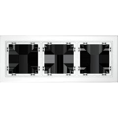Рамка стеклянная Voltum S70 на 3 поста, (белый,матовый,стекло) VLS110302