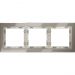 Рамка стеклянная Voltum (Вольтум) S70 на 3 поста, (шелк, стекло) VLS110304