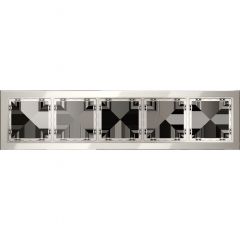 Рамка стеклянная Voltum S70 на 5 постов, (кашемир, стекло) VLS110503