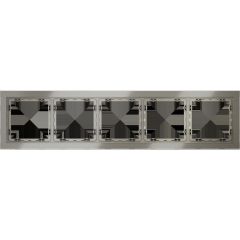 Рамка стеклянная Voltum S70 на 5 постов, (шелк, стекло) VLS110504