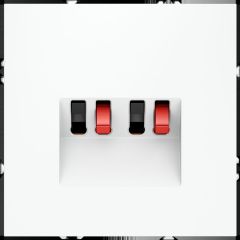 Розетка акустическая встраиваемая Voltum (Вольтум) S70 4-местная, (белый матовый) VLS060302