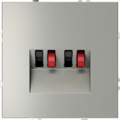 Розетка акустическая встраиваемая Voltum (Вольтум) S70 4-местная, (сталь) VLS060305