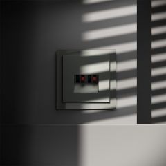 Розетка акустическая встраиваемая Voltum (Вольтум) S70 4-местная, (титан) VLS060306