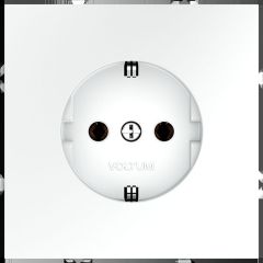 Розетка встраиваемая Voltum S70 с заземлением 16А, (белый матовый) VLS040102