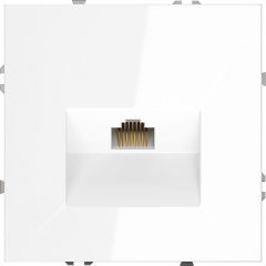 Розетка компьютерная встраиваемая Voltum S70 RJ45 категория б, (белый глянцевый) VLS060101