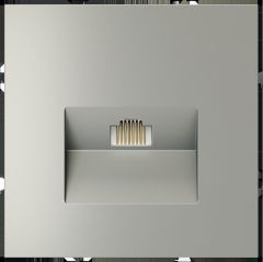 Розетка компьютерная встраиваемая Voltum S70 RJ45 категория б, (сталь) VLS060105