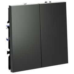 Выключатель Вольтум (Voltum) 2-клавиши СП S70 10 А механизм титан VLS020106
