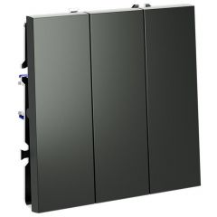 Выключатель Вольтум (Voltum) 3-клавиши СП S70 10 А механизм титан VLS030106