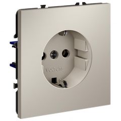 Розетка Вольтум (Voltum) 1-м СП S70 16 А с заземлением VLS040103 кашемир, SCHUKO