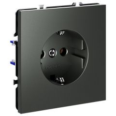 Розетка Вольтум (Voltum) 1-м СП S70 16 А с заземлением VLS040106 титан, SCHUKO