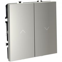Выключатель встраиваемый Вольтум S70 для жалюзи 10А, (сталь) VLS020705, Voltum