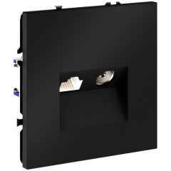 Розетка телевизионная встраиваемая Вольтум S70 TV+RJ45 кат. 6, (черный матовый) VLS060708, Voltum
