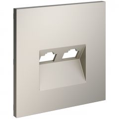 Накладка Вольтум для розетки компьютерной двойной RJ45+RJ45 кат.6, S70 (кашемир) VLS001403, Voltum