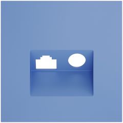 Накладка Вольтум для розетки TV+RJ45 кат. 6, S70 (деним) VLS002715, Voltum