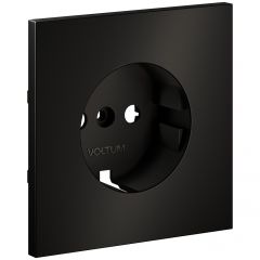 Накладка Вольтум для розетки с заземлением, S70 Metal (антрацит) VLSM000612, Voltum