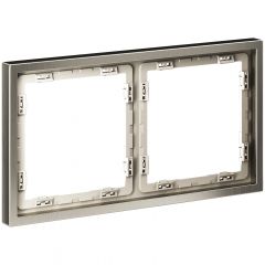 Рамка Вольтум металлическая на 2 поста, S70 Metal (никель) VLSM120211, Voltum