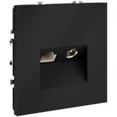 Розетка телевизионная встраиваемая Вольтум S70 TV+RJ45 кат. 6, (графит) VLS060707, Voltum