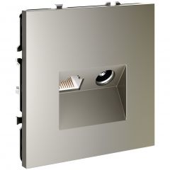 Розетка телевизионная встраиваемая Вольтум S70 TV+RJ45 кат. 6, (шелк) VLS060704, Voltum