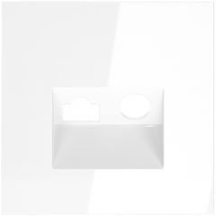 Накладка Вольтум для розетки TV+RJ45 кат. 6, S70 (белый глянцевый) VLS002701, Voltum