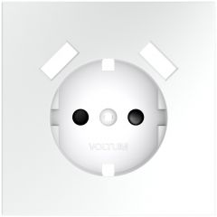 Накладка Вольтум для розетки с заземлением и защитными шторками, с USB A+A, S70 (белый матовый) VLS000902, Voltum