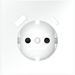 Накладка Вольтум для розетки с заземлением и защитными шторками, с USB A+C, S70 (белый матовый) VLS001002, Voltum