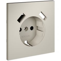 Накладка Вольтум для розетки с заземлением и защитными шторками, с USB A+A, S70 (кашемир) VLS000903, Voltum