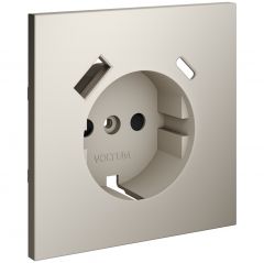Накладка Вольтум для розетки с заземлением и защитными шторками, с USB A+C, S70 (кашемир) VLS001003, Voltum