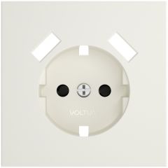 Накладка Вольтум для розетки с заземлением и защитными шторками, с USB A+A, S70 (хлопок) VLS000913, Voltum