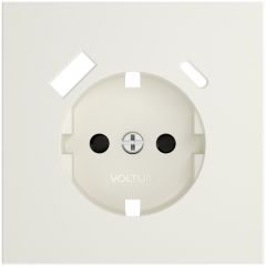 Накладка Вольтум для розетки с заземлением и защитными шторками, с USB A+C, S70 (хлопок) VLS001013, Voltum