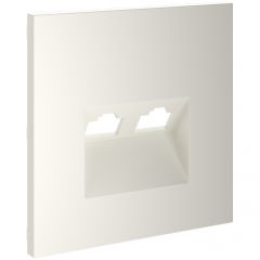 Накладка Вольтум для розетки компьютерной двойной RJ45+RJ45 кат.6, S70 (хлопок) VLS001413, Voltum