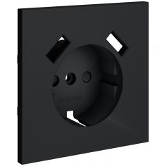 Накладка Вольтум для розетки с заземлением и защитными шторками, с USB A+A, S70 (графит) VLS000907, Voltum