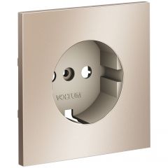 Накладка Вольтум для розетки с заземлением, S70 Metal (платина) VLSM000610, Voltum