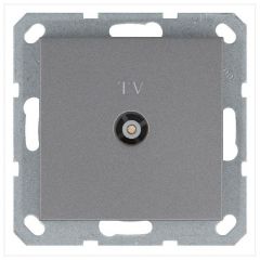 Розетка телевизионная оконечная TV Ф9.5мм механизм алюминиевый Jasmart G6001S
